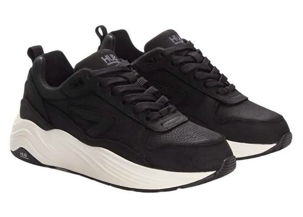 HUB Glide-W N42 Sneaker Dames Zwart Paar Boven/Zij aanzicht