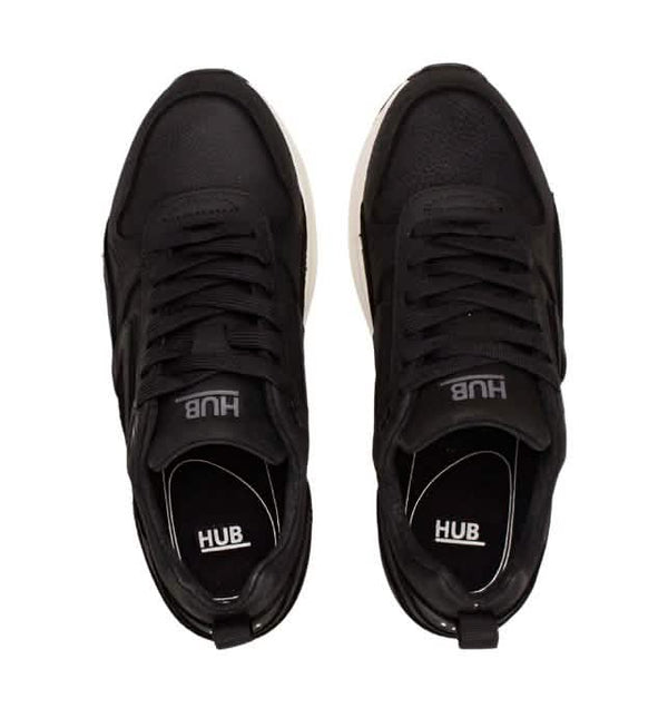 HUB Glide-W N42 Sneaker Dames Zwart Paar Boven aanzicht center