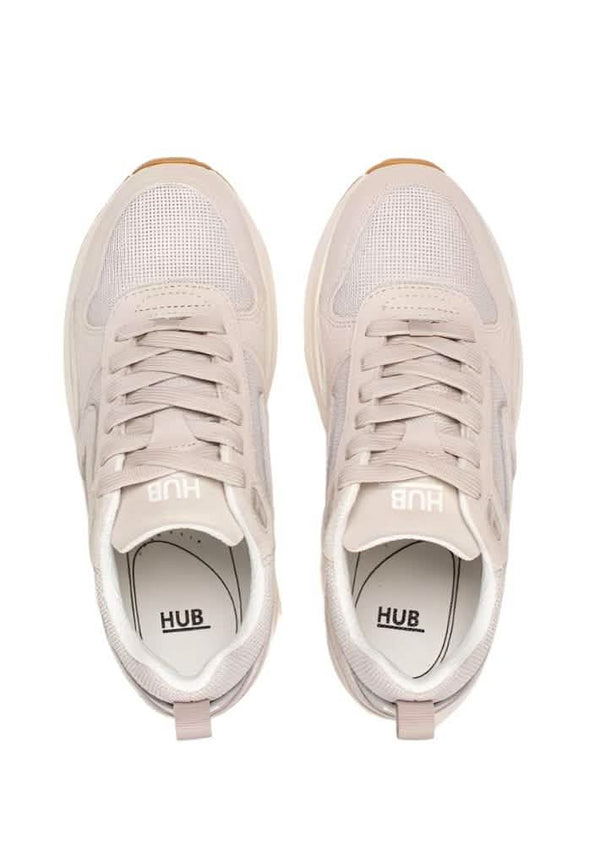 HUB_Glide_Sneaker_Dames_Beige_Paar_Boven_aanzicht