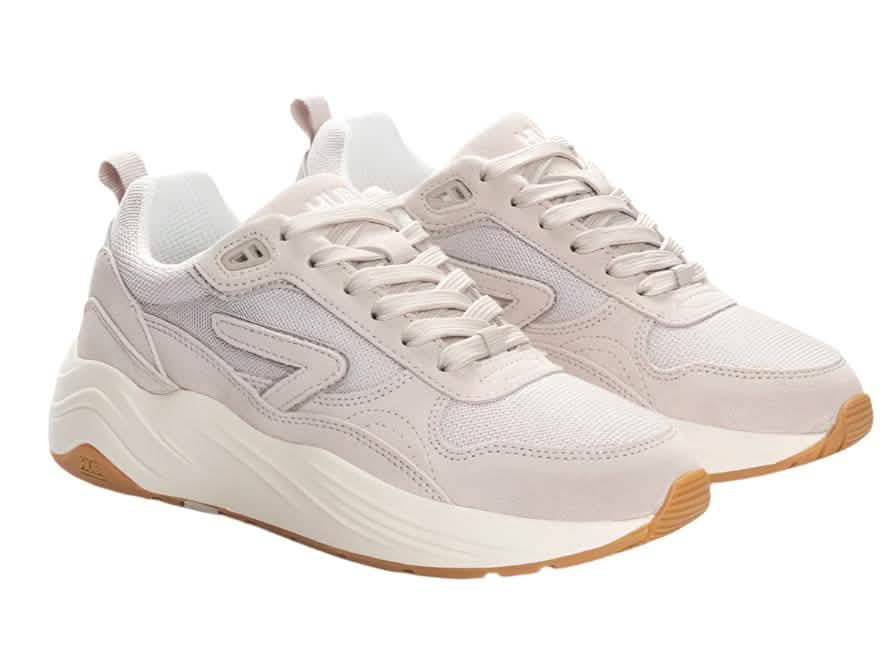HUB Glide Sneaker Dames Beige zij aanzicht