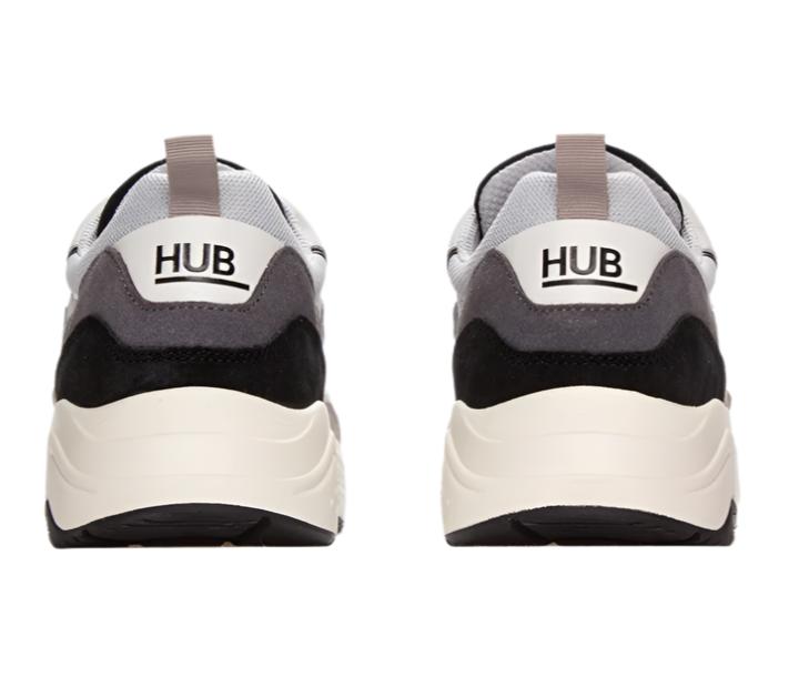 HUB Glide Sneaker Heren Grijs Achter Aanzicht