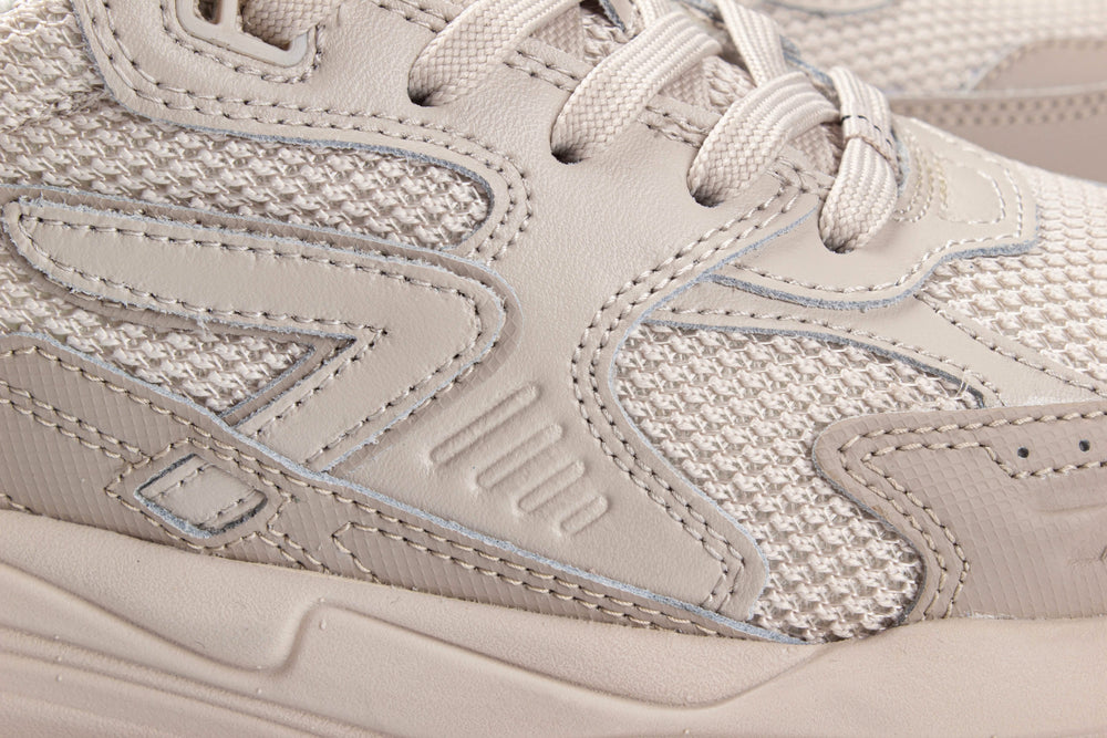 HUB Grid Dames Sneaker Bone zijzicht