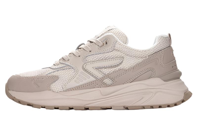 HUB Grid Dames Sneaker Bone zijzicht