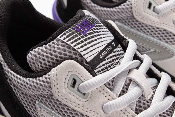 HUB Grid Dames Sneaker Grijs Zwart Detail 1