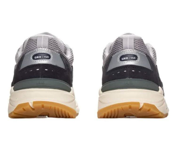 HUB Grid Heren Sneaker Cement achterzijde