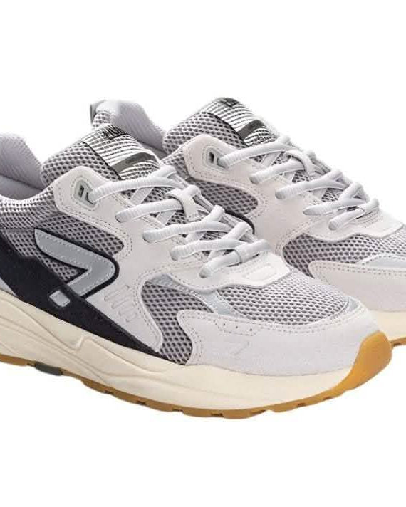 HUB Grid Heren Sneaker Cement zijzicht