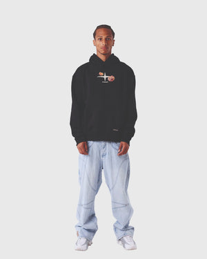 Project X Paris Gothic Roses Hoodie Zwart verre aanzicht