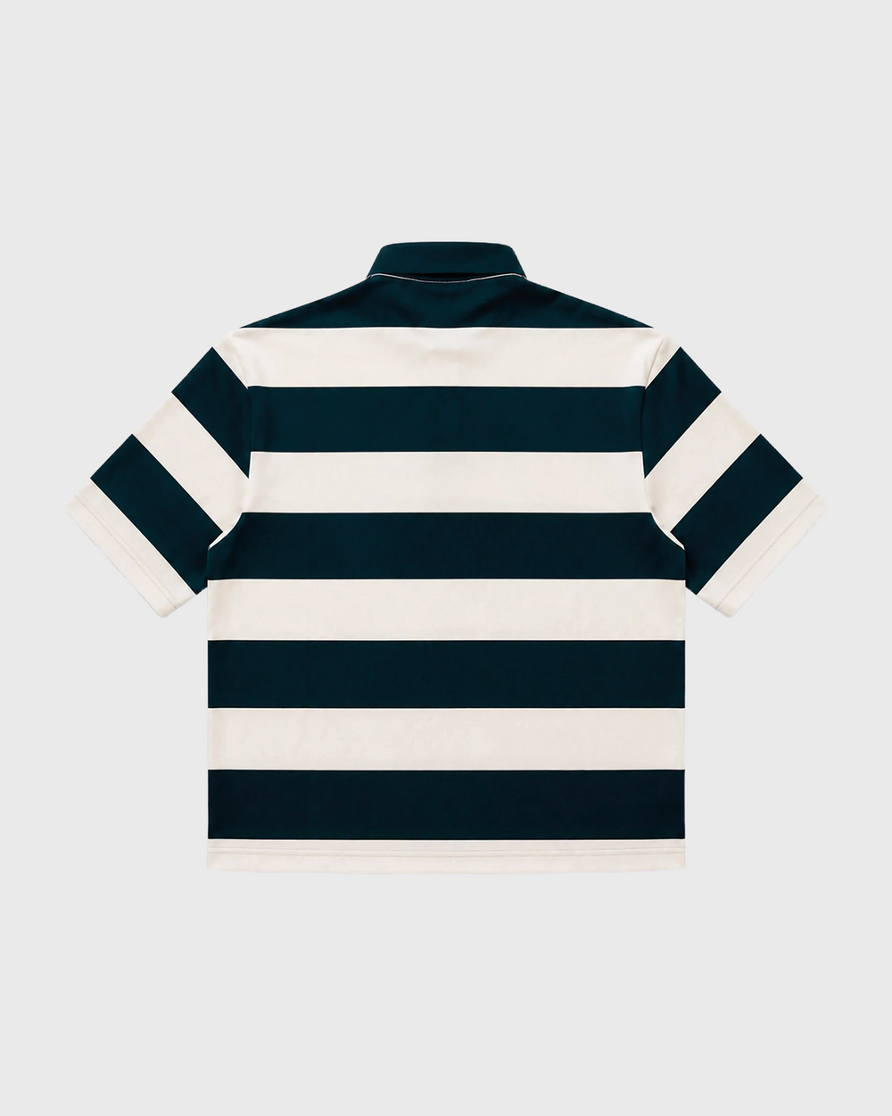 Project X Paris Loose Horizontal Stripe Polo Wit Groen