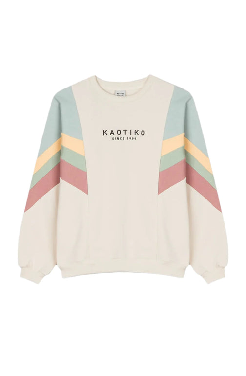 Kaotiko Ginger Bone Sweatshirt Off White Groen