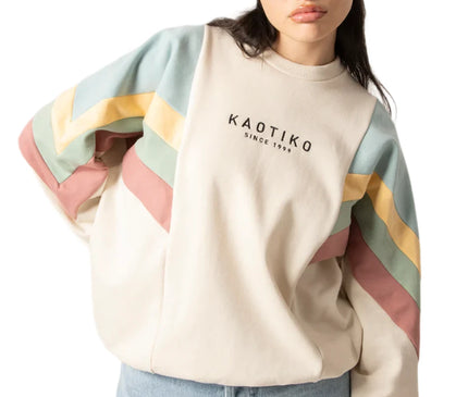 Kaotiko Ginger Bone Sweatshirt Off White Groen