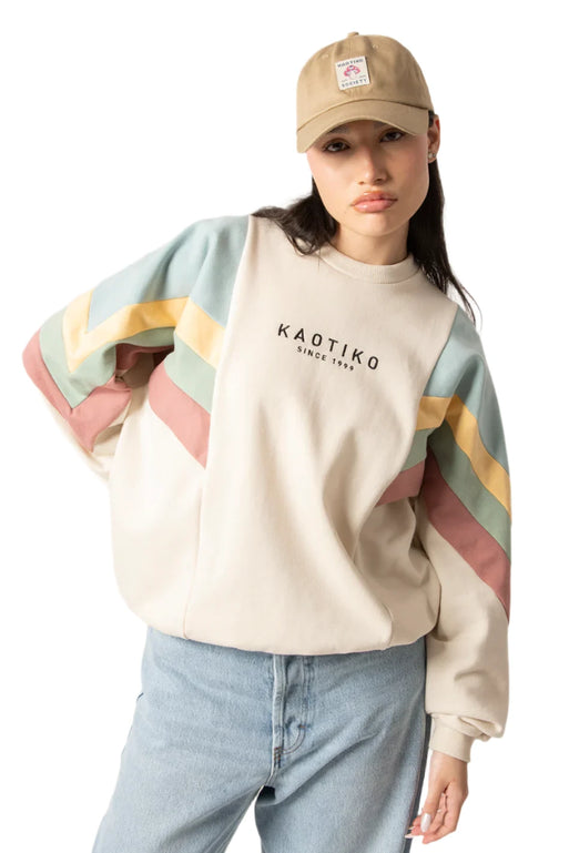 Kaotiko Ginger Bone Sweatshirt Off White Groen