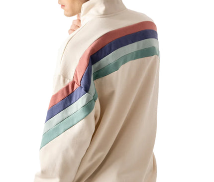 Kaotiko Walker Zip Bone Sweatshirt Off White