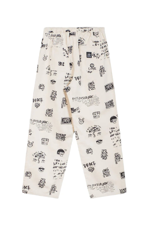 Kaotiko Belf Urban Lange Broek Ivory Product Achterkant