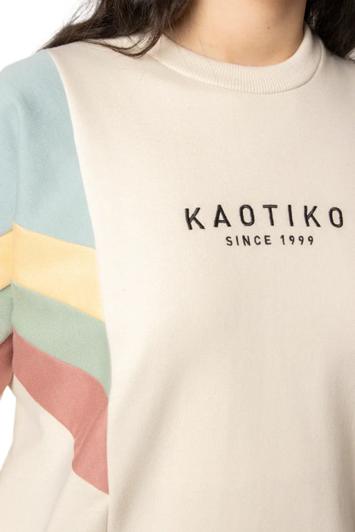 Kaotiko Ginger Bone Sweatshirt Off White Groen