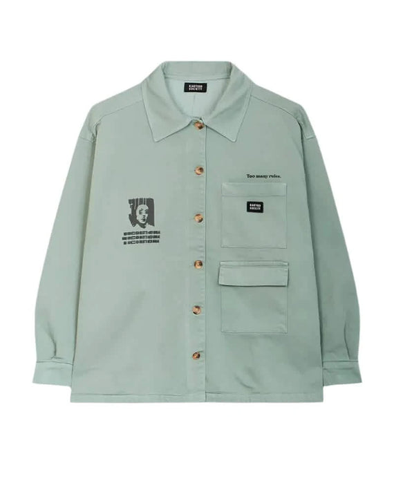 Kaotiko Pockets Too Many Rules Soft Army Jacket front
