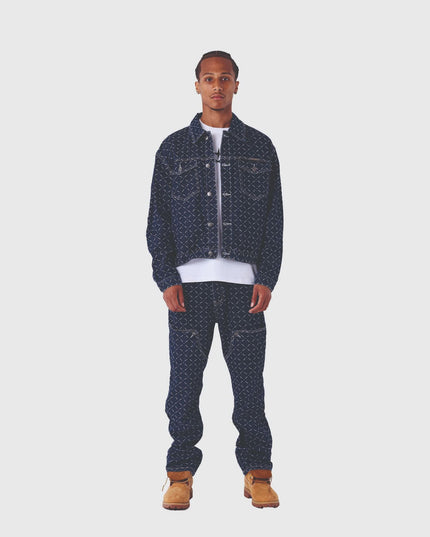 Project X Paris Pattern Denim Broek Donkerblauw model