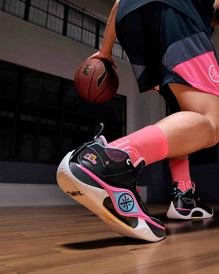 Li-Ning Way of Wade Shadow 5 Miami Nights Basketbalschoen Zwart achter