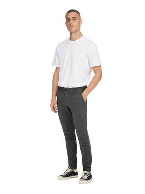 Mark Pant Herringbone Print OLive Night