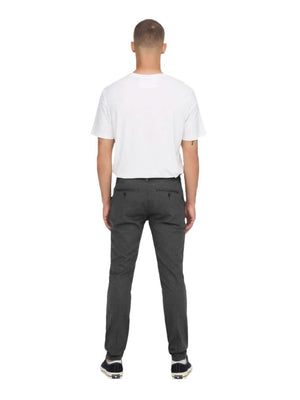 Mark Pant Herringbone Print OLive Night