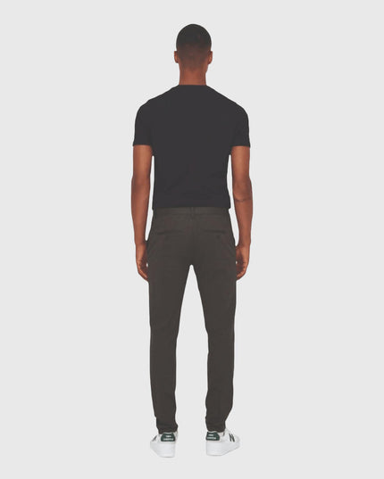 Mark Pantalon Herringbone Print Donkergrijs achter