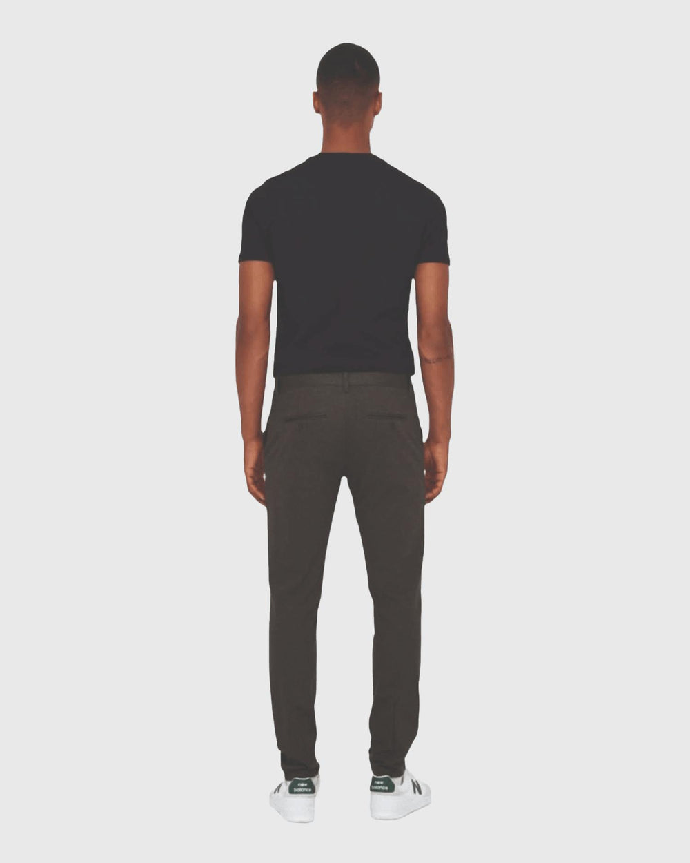 Mark Pantalon Herringbone Print Donkergrijs voor