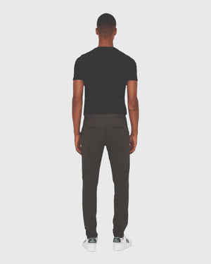 Mark Pantalon Herringbone Print Donkergrijs achter