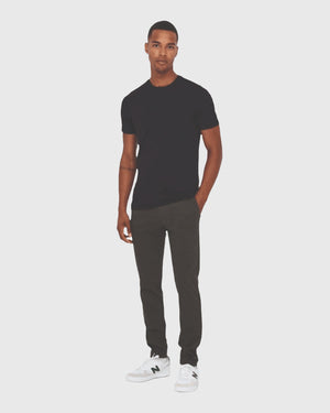 Mark Pantalon Herringbone Print Donkergrijs ver voor