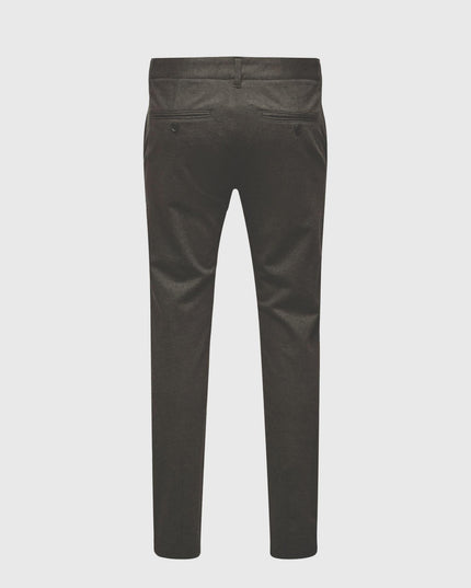 Mark Pantalon Herringbone Print Donkergrijs achteraanzicht