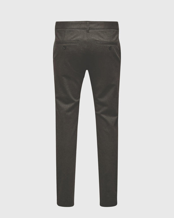Mark Pantalon Herringbone Print Donkergrijs achteraanzicht