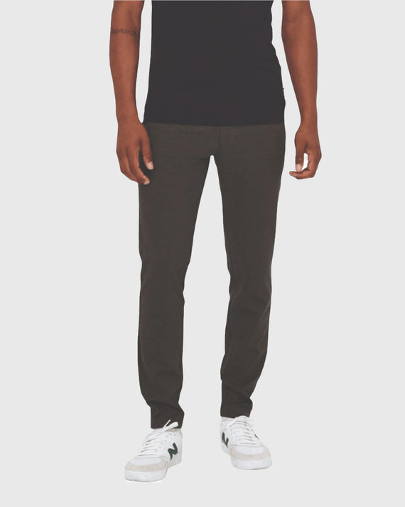 Mark Pantalon Herringbone Print Donkergrijs voor