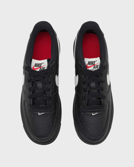 Nike Air Force 1 GS Zwart Wit Bovenaanzicht