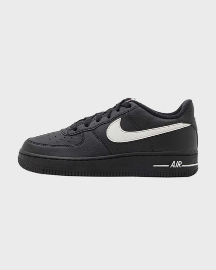 Nike Air Force 1 GS Zwart Wit linkeraanzicht