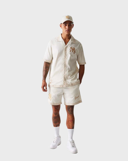 New York Yankees Taping Shorts Off White