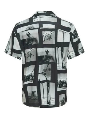 Nano Regular Viscose Shirt Black