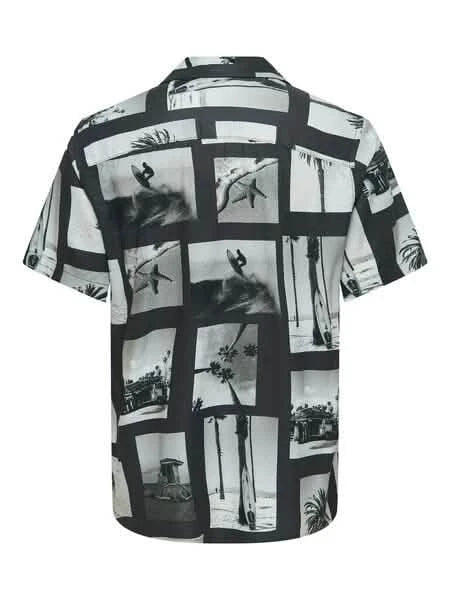 Nano Regular Viscose Shirt Black