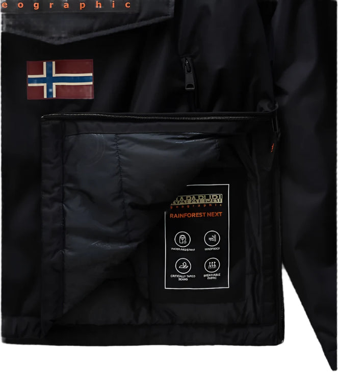 Napapijri Rainforest Next Anorak Jacke Schwarz