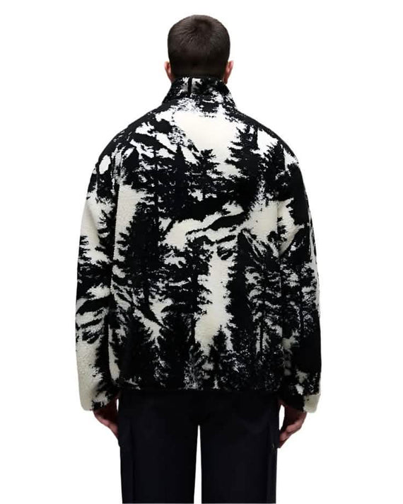 NapapijriTeddyArgientJasZwartWitmodelachterkant