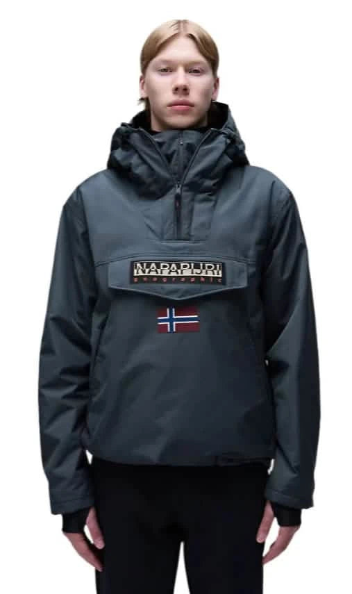 Napapijri Rainforest Next Anorak Jacket Green Burned Sports