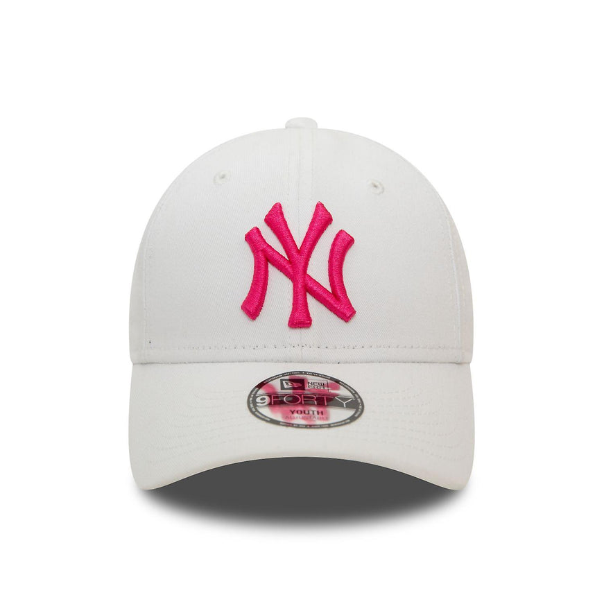Casquette Enfant New York Yankees 9Forty Blanc Rose Fluo
