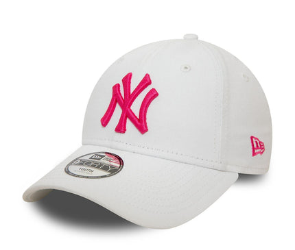 New York Yankees 9Forty Youth Cap White Neon Pink