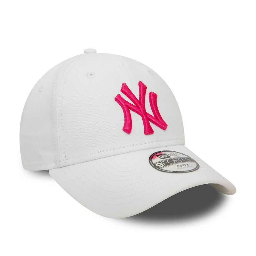 New York Yankees 9Forty Jugend kappe Weiß Neon Rosa