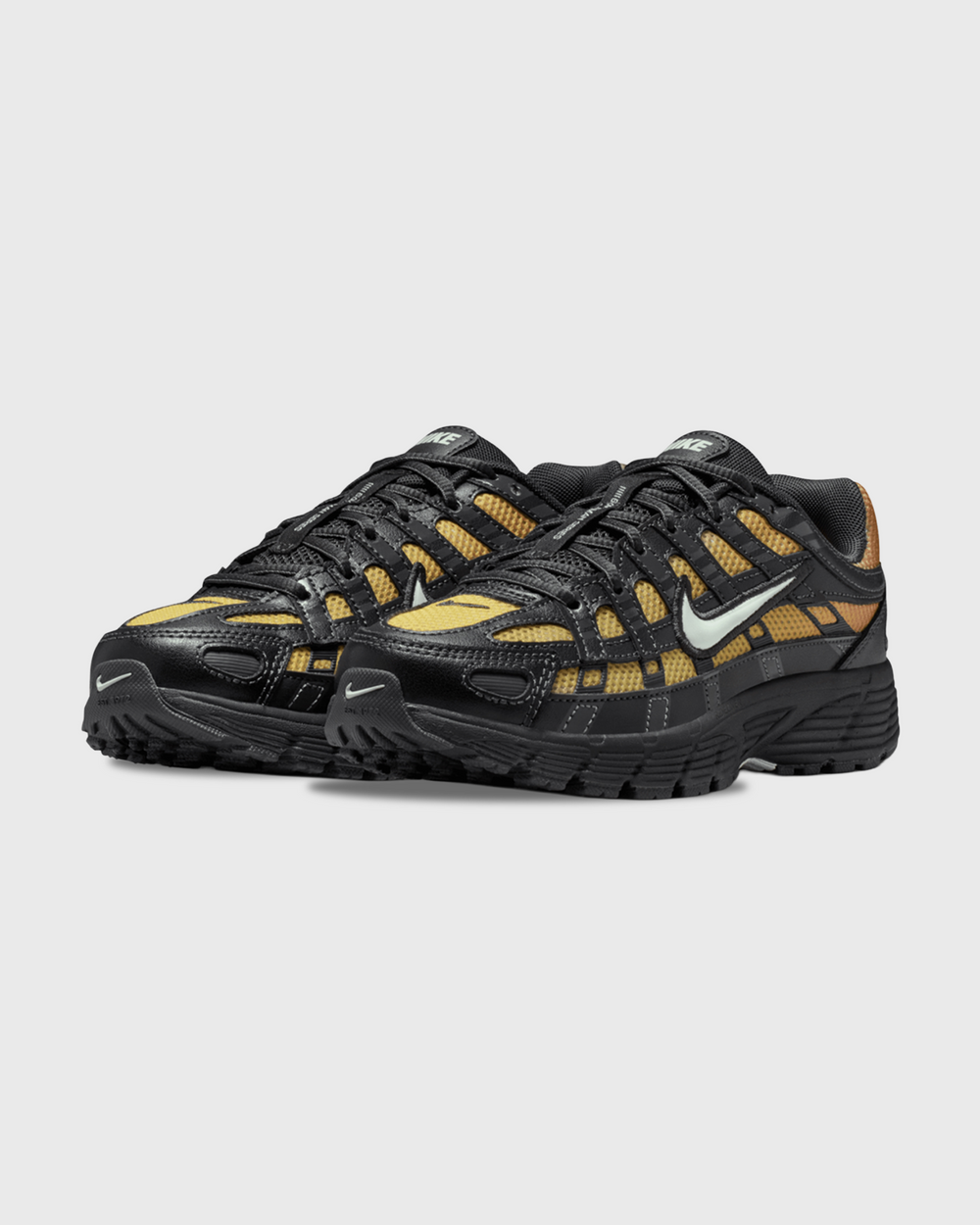 Nike P-6000 Zwart Oranje Geel Fade buitenaanzicht 
