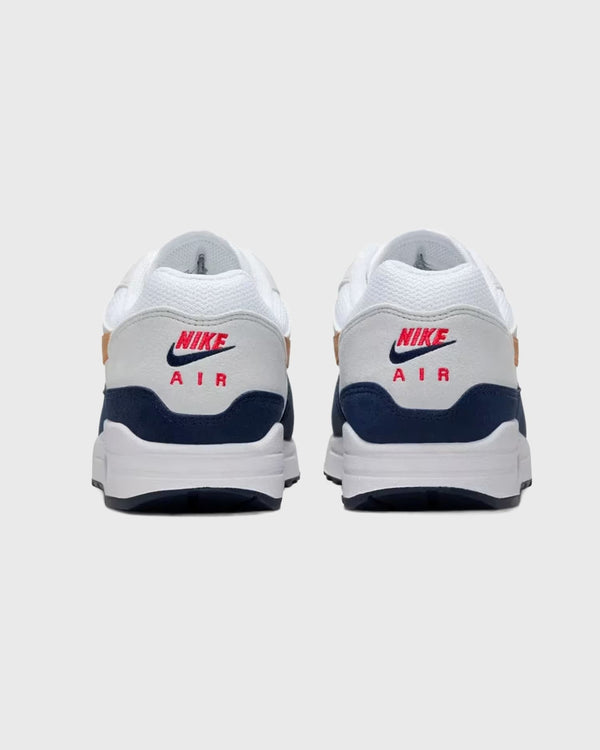 Baskets Nike Air Max 1 Blanc Olympique Bleu