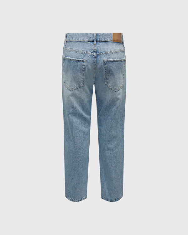 Edge Straight Denim Jeans lichtblauw