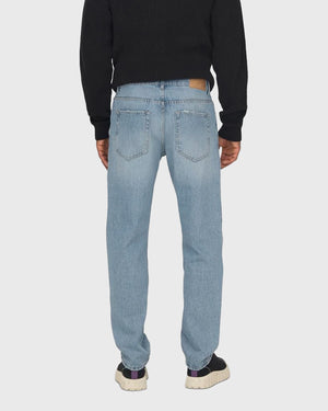 Edge Straight Denim Jeans lichtblauw