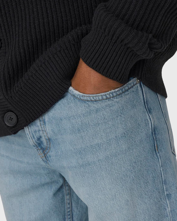 Edge Straight Denim Jeans lichtblauw