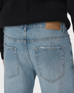 Edge Straight Denim Jeans lichtblauw