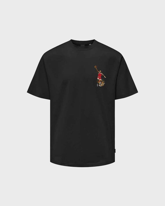 Only & Sons Jordan Jumping Man T-Shirt Schwarz