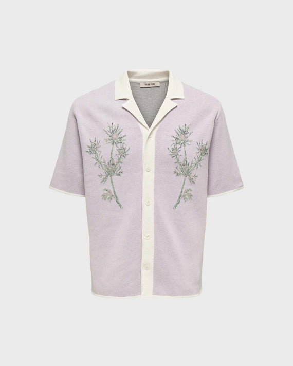 Only & Sons Run Resort Shirt Paars