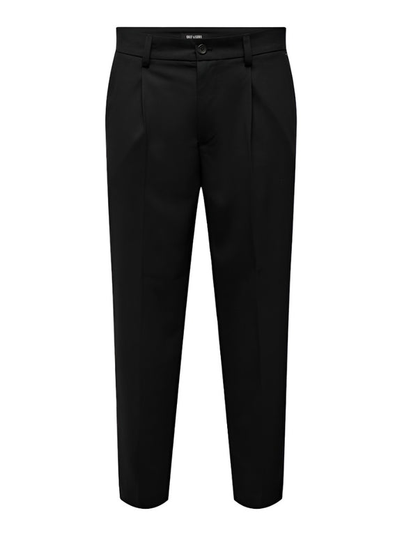 Pale-Pleat-Loose-Pantalon-Black-Front